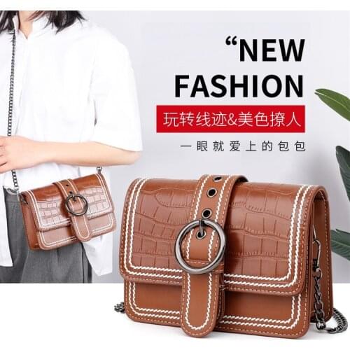 Stone pattern PU Leather Crossbody Bags For Women 2020 Mini Shoulder Messenger Bag With Metal Handle Lady Travel Totes