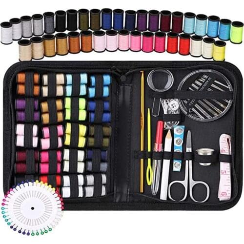 128pcs Multifunction Needles Treads Accessories Kit Portable Travel Sewing Box For Simple Clothing Sewing Craft