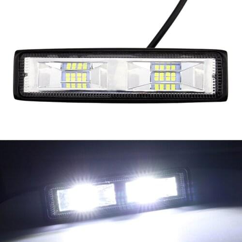 2pcs 18W 16LED Car Work Light Bar Spot Beam Driving Waterproof Auto Fog Lamp for SUV Off-Road Daytime Running lights 12V