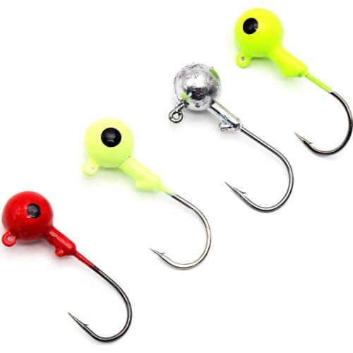 5pcs Fishing Jig Heads Hooks Fishing Lures Bait Round Head Jig Hooks for Soft Worm Lures Freshwater Saltwater Fishing Tackle Kit