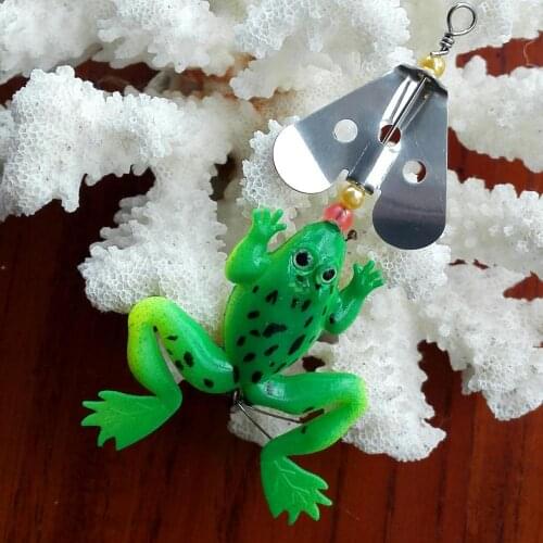 6.2g 9cm Pesca Fishing Lure Artificial Fishing Silicone Bait Frog Lure with Hook Soft Fishing Frog Lures fishing tackle