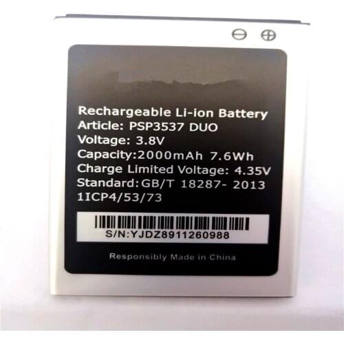 2000mAh Wize PSP3537 DUO 3537 battery For Prestigio Wize PSP3537 DUO 3537 with phone stander