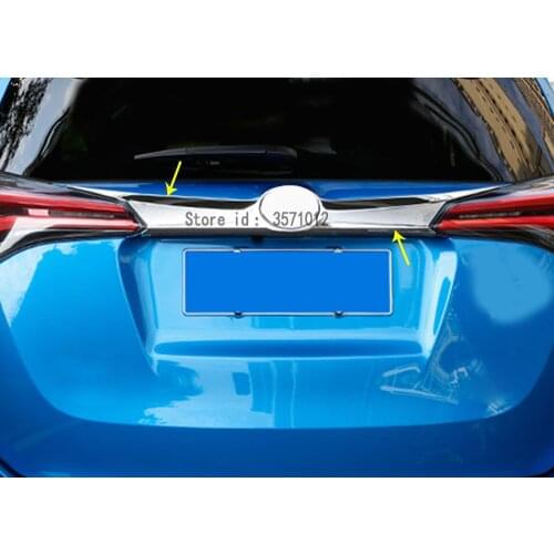 Car ABS Chrome Styling Trunk Lid Cover Molding Rear Door Tail Gate Trim Stick Molding 1pcs For Toyota RAV4 2016 2017 2018