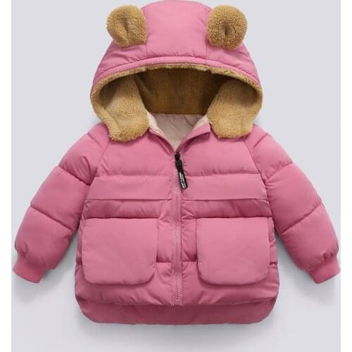 Childrens Down Padded Jacket Girls Coats Kids Boys Cotton Clothing Jacket Autumn and Winter Thick Hooded Warm Jacket Fashion