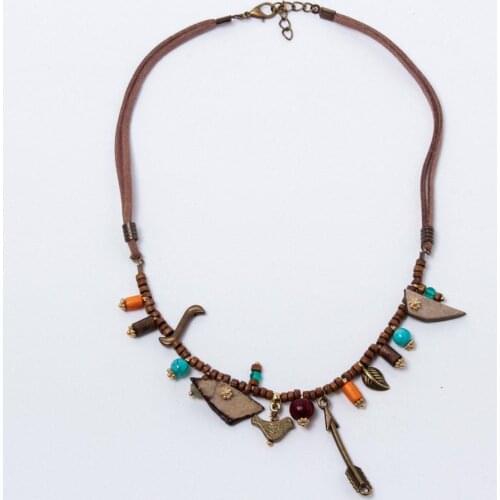 Natural Stone Beads Ethnic Necklace