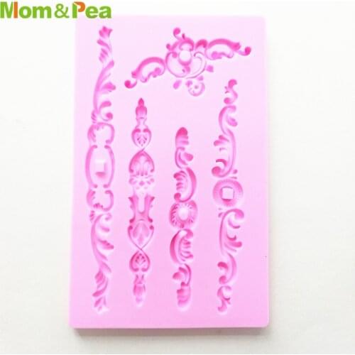 Mom&Pea MPA2085 Deco Shaped Press Silicone Mold Cake Decoration Fondant Cake 3D Mold Food Grade