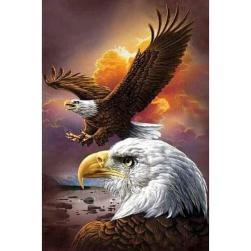 GLymg DIY Diamond Embroidery Handicrafts Eagle Snorkeling In The Sky Full Drill 5D Diamond Painting Kits Diamond Wall Arts Decor