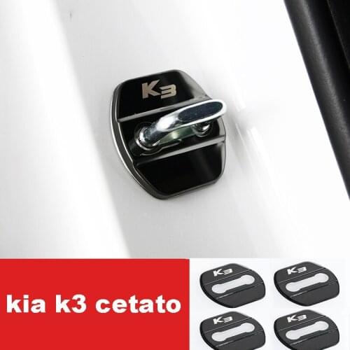 Lsrtw2017 Car Door Lock Buckle Cover Trims for Kia K3 Cerato 2019 2020 2021 Forte Accessories Auto Styling Decoration