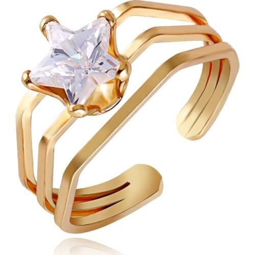 MIARA.L hot sale boutique personality openwork geometric ring female fashion jewelry for ladies