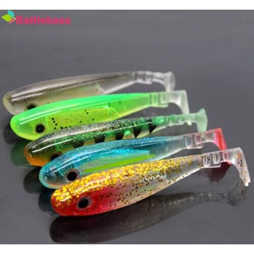 5Pcs/lot fishing soft bait 70mm 90mm 2.5g 8g fish fishing lures Rainbow color Sequin swing winter Ice fishing spinner bait bass