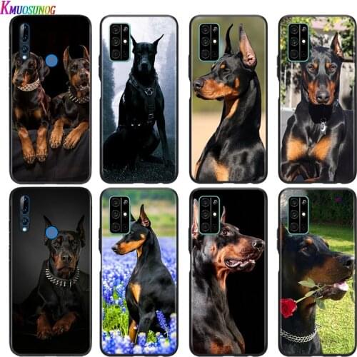Soft Black Cover Doberman dog For Honor 30 30S V30 V20 9N 9S 9A 9C 20S 20E X10 20 7C Lite Pro Plus Phone Case