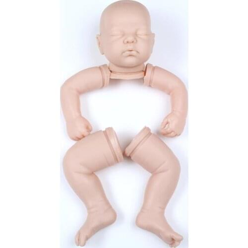 Baby Doll Kit DIY Blank Kit Soft Vinyl Reborn Doll Kit DIY Unpainted Doll Kit RebornDoll Accessories with 3/4 Limbs