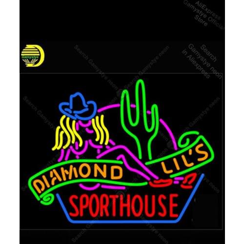 Neon light sign Sexy Diamond Lils Sport house Las Vegas Window Neon Pet Shop Sign Neon Sign Custom Arcade neon sign state light