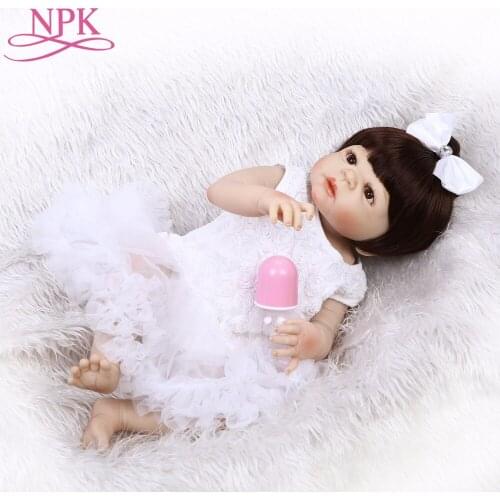NPK 57cm Bebe Doll Reborn Realistic Newborn baby Gift For Kids Birthday Reborn Doll for Girls Reborn Full Silicone Toys