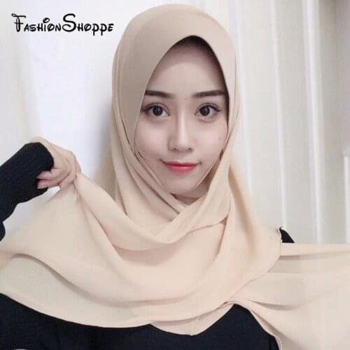 Solid Scarf muslim hijabs scarf of womenheadscarf high quality ladies scarves long shawls #YS282