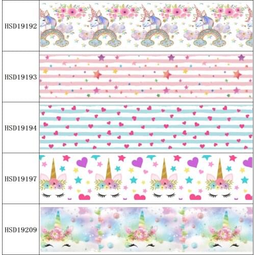 22MM 25MM 38MM 50MM 75mm Printed Pattern on Grosgrain Ribbon for diy ribbon