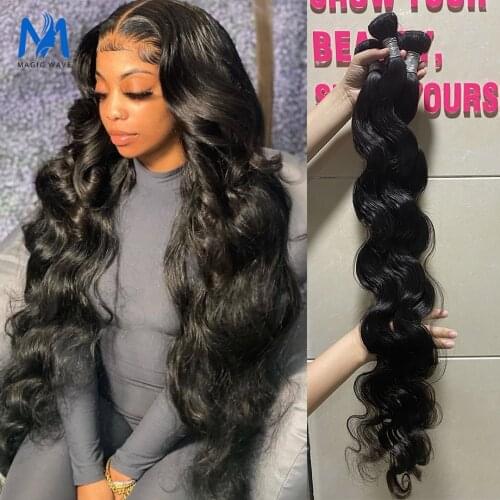 28 30 32 40 Inch Body Wave Hair Bundles Remy Body Wavy Human Hair Bundles Natural Color 100% Human Hair Extension For Black Wome