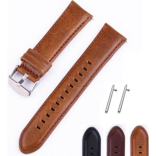 Vintage Genuine Leather watch Strap Crazy Horse watch band Solid Buckle Clasp quick release pins men women 18mm 20mm 22mm 24mm