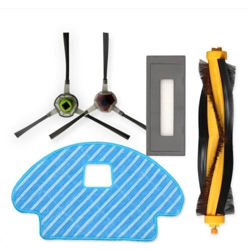 AD-Main Brush Filter Side Brushes Mop Pad Set For Ecovacs Dg3G-Kta Deebot Ozmo 930 Main Brush Filter