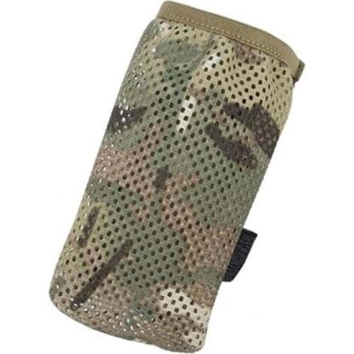 Tactical MC Molle Mesh Water Bottle Pouch Holder Mesh Kettle Bag for Outdoor Hunting Hiking