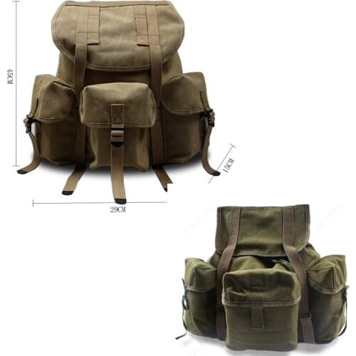 Outdoor Tactics M14 Washed Canvas Army Double Shoulder Large Capacity Backpack