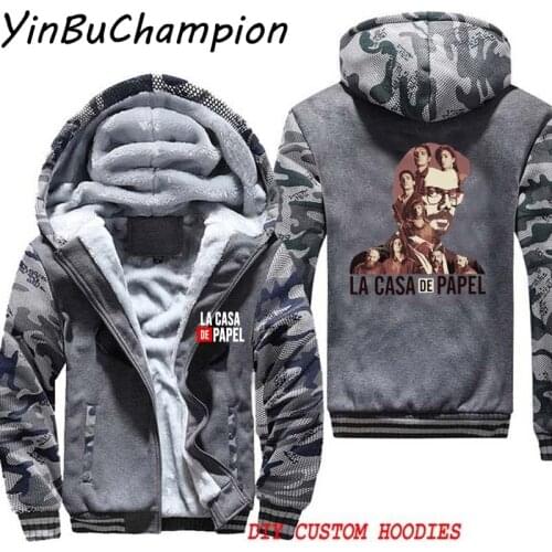 YIN BU Men's Zip Hoodies