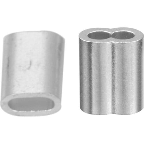 10 Pcs 3Mm Aluminium Alloy Wire Rope Ferrules & 100 Pcs 4Mm Diameter Wire Rope Aluminum Sleeves