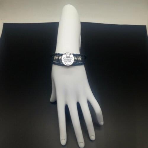 2019 New Fashion Pop TOMN Husband, Never Forget That I Love You, I Love You Rope Leather Woven Bracelet Charm Bracelet