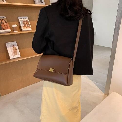 2021 Brand Designer Retro Flap Shoulder Messenger Bag Female High Quality Handbags Fashion Pu Leather Crossbody Bags for Women