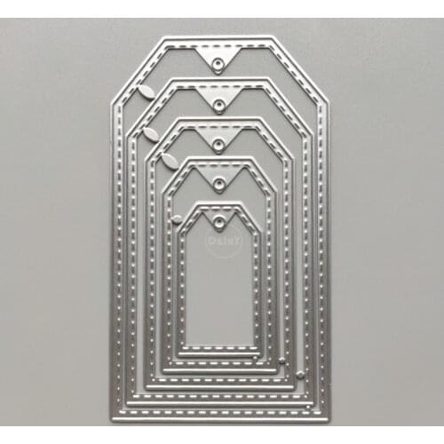2021 Square Label Metal Cutting Dies DIY Scrapbooking Paper Photo Album Crafts Mould Cards Embossing Mold Stencils for Decor