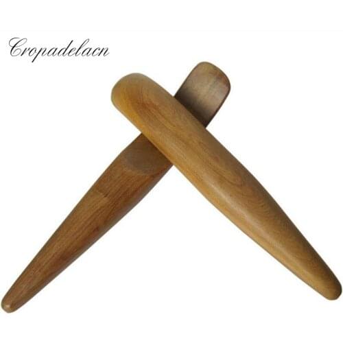 4pcs Large Fragrant wood finger acupressure point massage stick acupuncture meridians scraping meridians lymphatic drainage