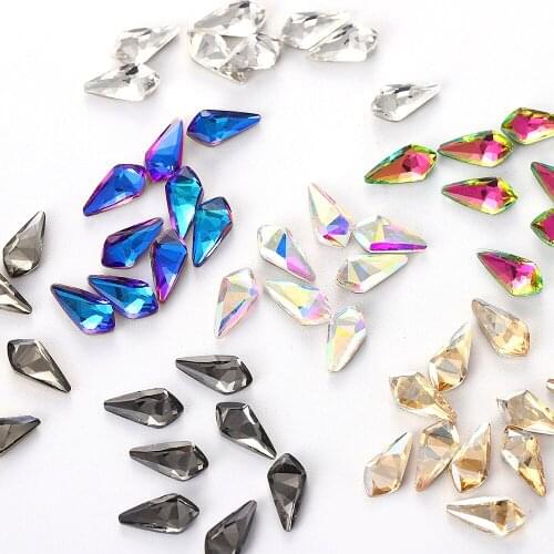 50/100/120 Pcs/pack Nail Art Design Rhinestones Glitter Colorful Diamond Crystal Gems 3D Tips Ongles Nail Jewelry Decoration