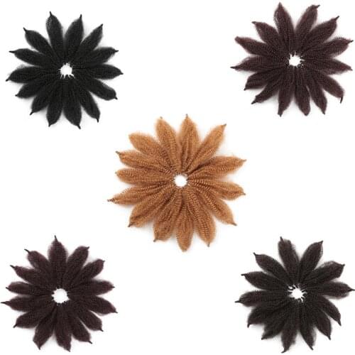 8'' Crochet Marley Braids Black Hair Soft Afro Twist Synthetic Braiding Hair Extensions High Temperature Fiber For Woman