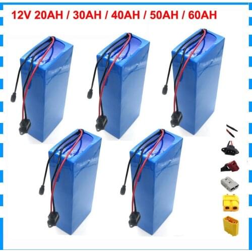 350W 12V 20AH 30AH 40AH 50AH 60AH battery 500W 12V 3S Lithium ion battery 2600mah 18650 cell with 12.6V 5A charger 5pcs/lot