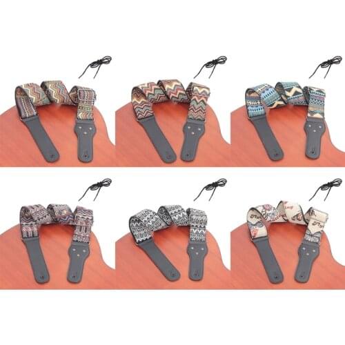 Guitar Strap Adjustable Belt PU Leather Ends for Acoustic Folk Classic Electric Guitar Bass Guitar Accessories