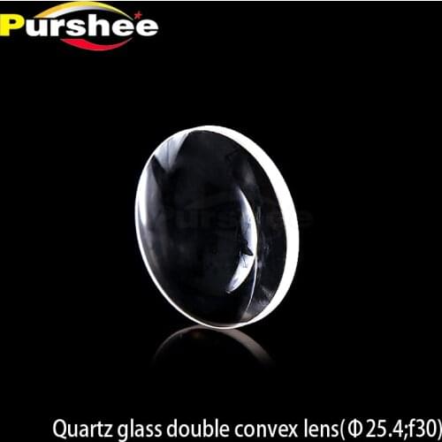 Quartz glass double convex lens(D25.4;f30)