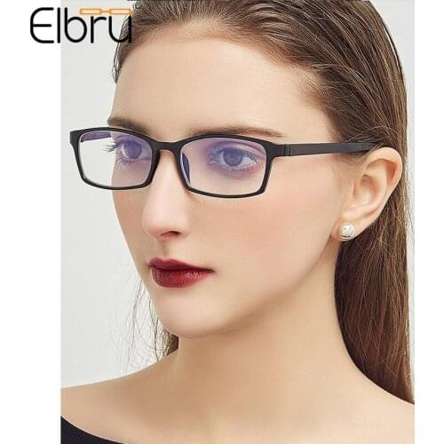 Elbru Vintage Fashion Small Frame Plain Glasses Men Women Retro Optical Eyeglasses Student Spectacles Frame Ultralight Eyewear