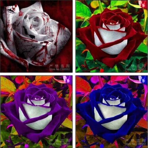 Europe style Resin Floral 5D DIY Diamond Painting Flower Diamond Embroidery Kits Blood Roses Diamond Mosaic Home Decoration
