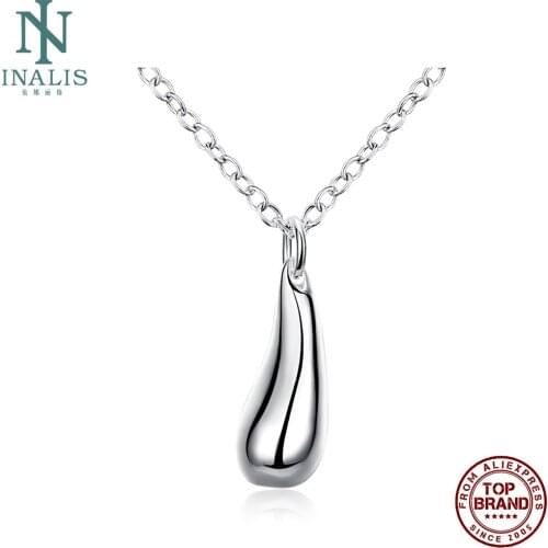 INALIS Classic Water Drop Pendant Necklaces For Women And Men Copper Unisex Necklace Anniversary Fashion Jewelry Recommend