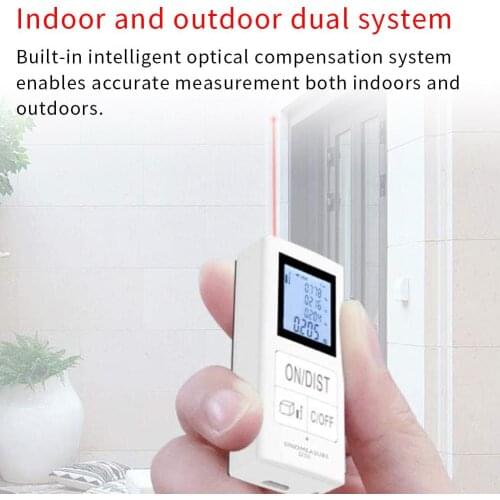 USB Rechargeable 30m Mini Infrared Range Finder Pocket Handheld IRElectronic Ruler D30 Backlit LCD Pythagorean Measure Distance