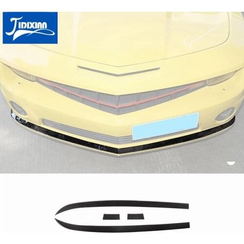 Soft Carbon Fiber Car Front Bumper Front Shovel Trim Decoration Stickers for Chevrolet Camaro 2012 2013 2014 2015 Accessories