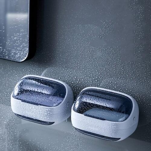 GURET Punch-Free Bathroom Soap Dish Waterproof Bathroom Storage Load-Bearing Soap Holder Soap Box WC Home Bathroom Accessories