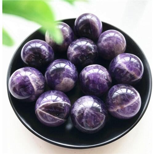29-30mm Natural Dream Amethyst Quartz Sphere Cluster Crystal Ball Healing Decoration Natural Stones and Minerals