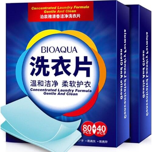 120PCS New Formula Laundry Detergent Nano Super Concentrated Washing Soap Gentle Washing Powder Sheets Laundry Cleaning Products