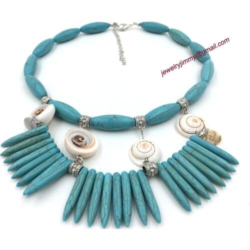 2016 New personalized handmade jewelry supplier pendant beaded chain boho Necklaces for women