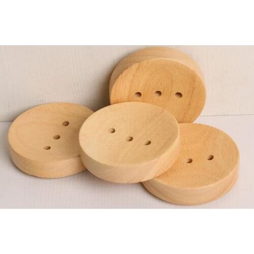 New Arrival Natural Wooden Soap Holder Simple Design Round Soap Dish 9X2 CM SN3545
