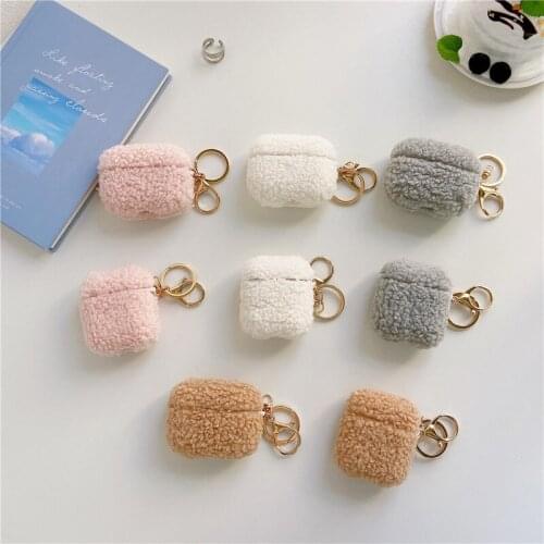Cute Creative Personality Plush Autumn and Winter New Earphone Case for Apple Airpods 12 Fully Protective Cover for Airpods Pro