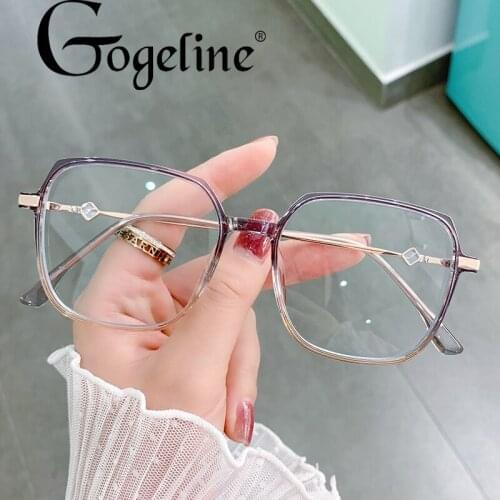New TR90 Retro Square Anti-Blue Light Reading Glasses Computer Eyeglasses Big Size Glasses Frame Men Women Decorative Glasses