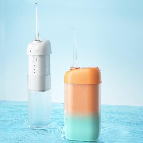 USB Portable Rechargeable Teeth Cleaner 3 Modes 4 Jets Powerful Water Flosser Mini Household Oral Irrigator 200ML Cleaning Tools