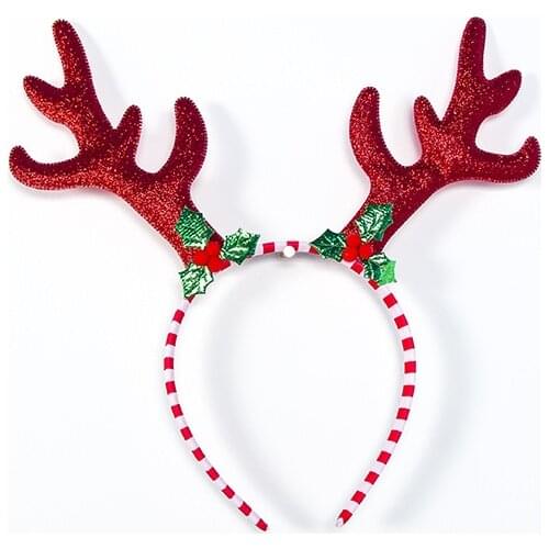 Pet Christmas Hat, Fabric Cartoon Snowflake Antlers Christmas Decorative Hair Bands, Pet Christmas Clothes Dog Hat
